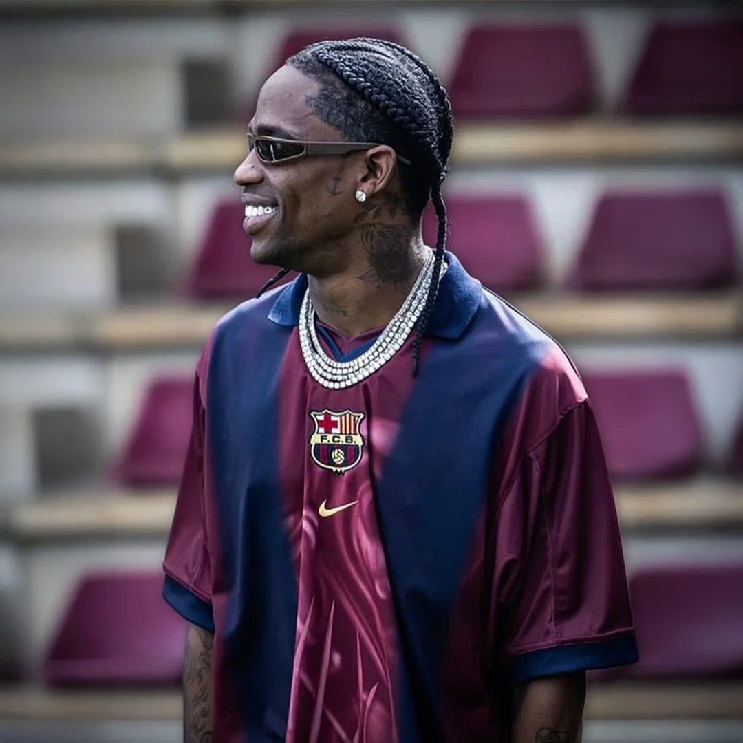 Barcelona x Cactus Jack Retro 2000/01 Home Skeleton Jersey 'Red/Blue'