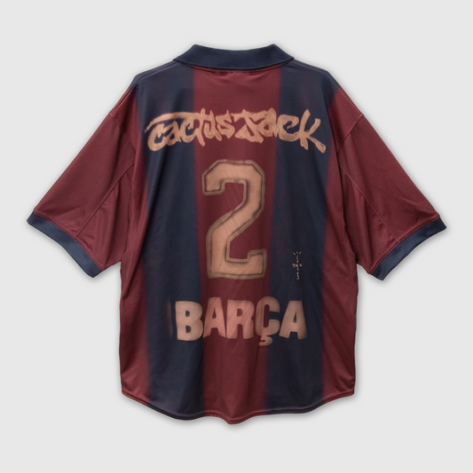 Barcelona x Cactus Jack Retro 2000/01 Home Skeleton Jersey 'Red/Blue'